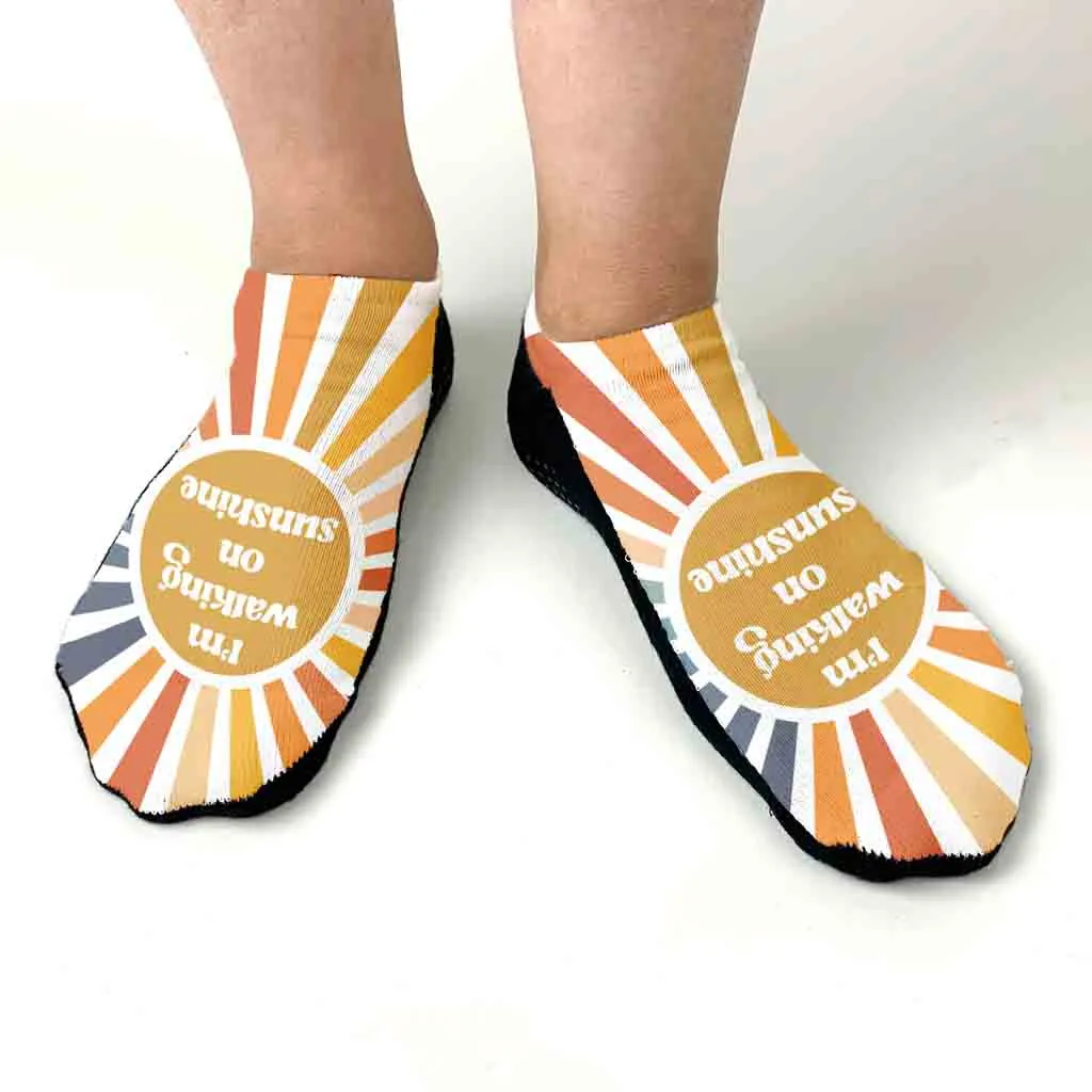 Self Affirmation Socks - Walking on Sunshine No Show Socks