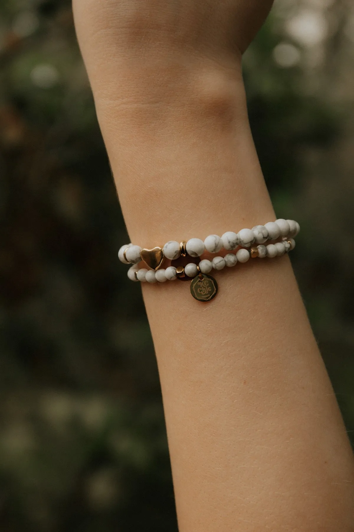 She's Cute Natural Stone Bracelet Duo