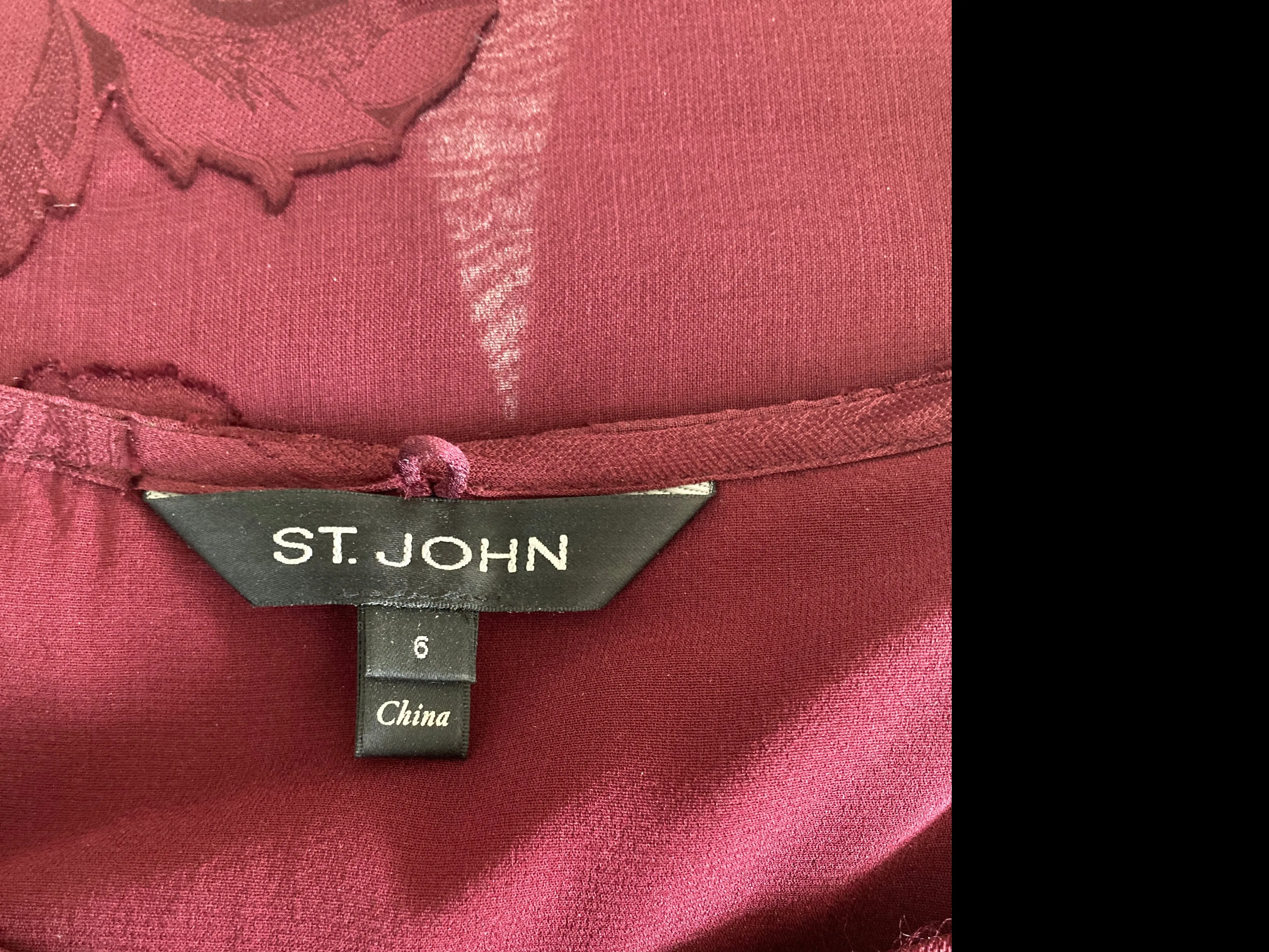 St. John Maroon Top and Scarf, 6