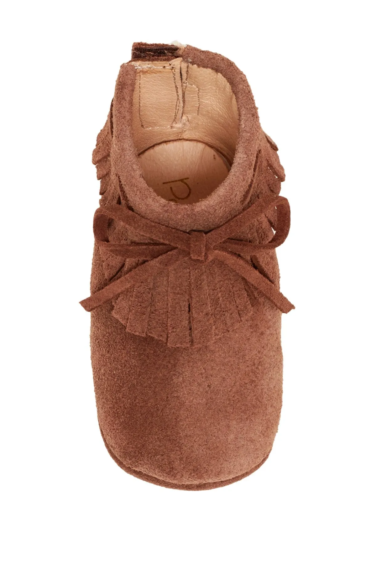 Taupe Suede Fringe Moccasins