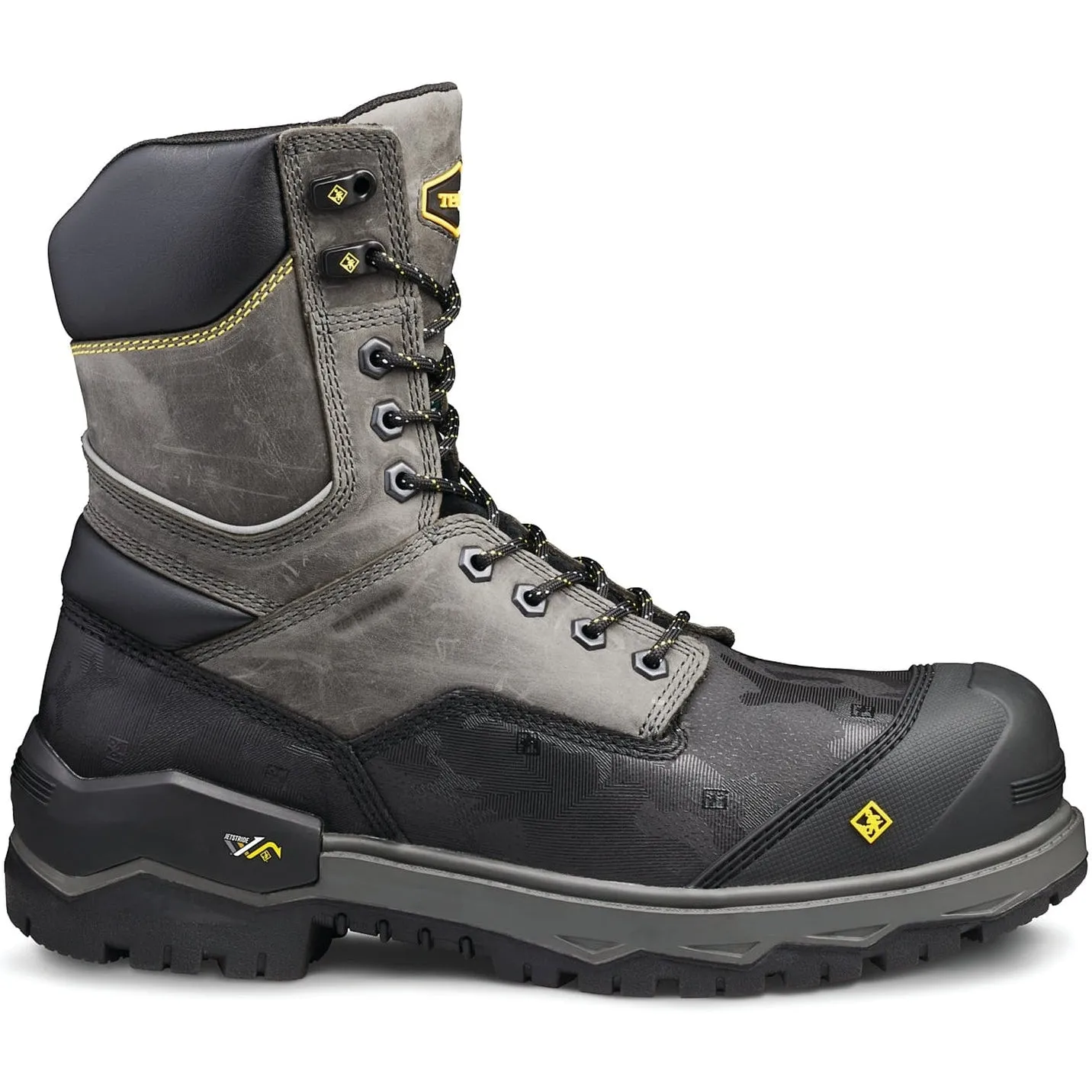 Terra Men's Gantry 8" Comp Toe WP Safety Work Boot -Gray- 4NRQGY