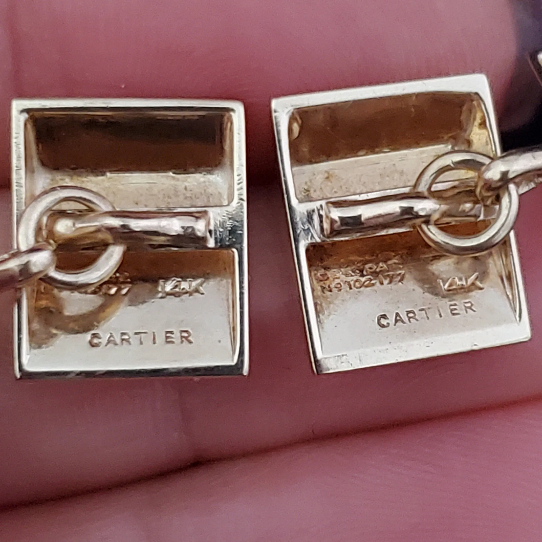 The Milan - Vintage CARTIER 14k Gold Geometric Cufflinks