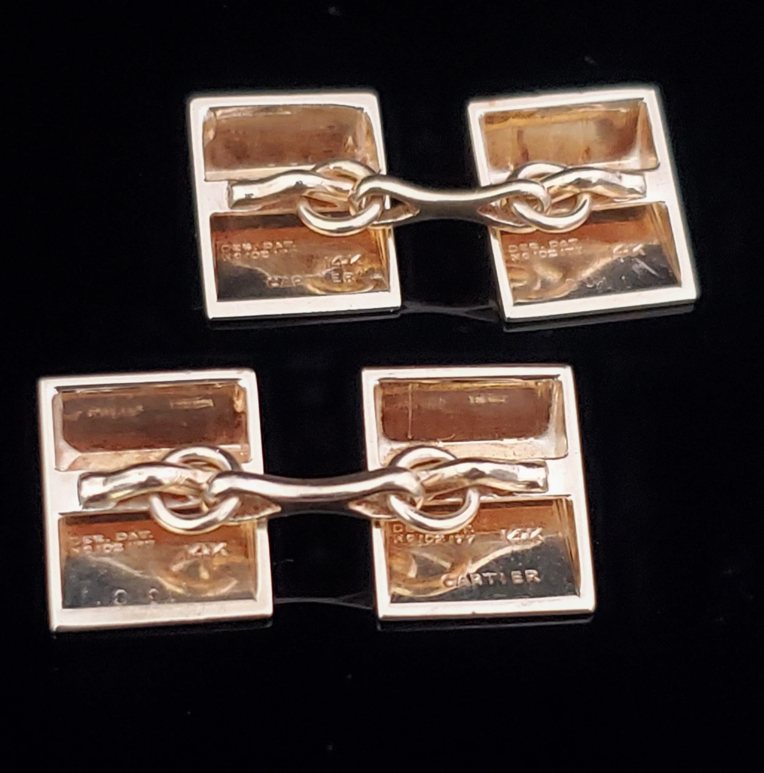 The Milan - Vintage CARTIER 14k Gold Geometric Cufflinks