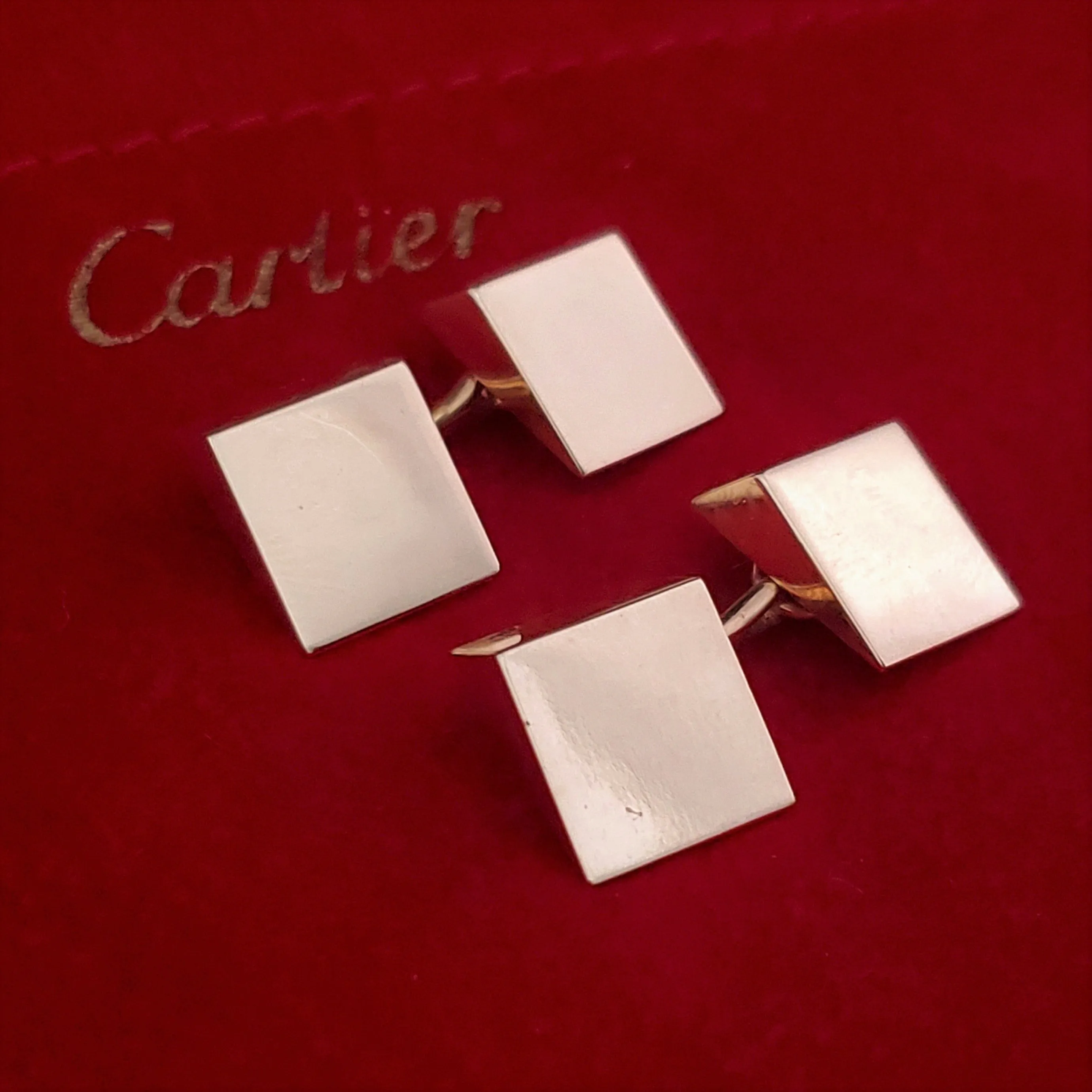 The Milan - Vintage CARTIER 14k Gold Geometric Cufflinks