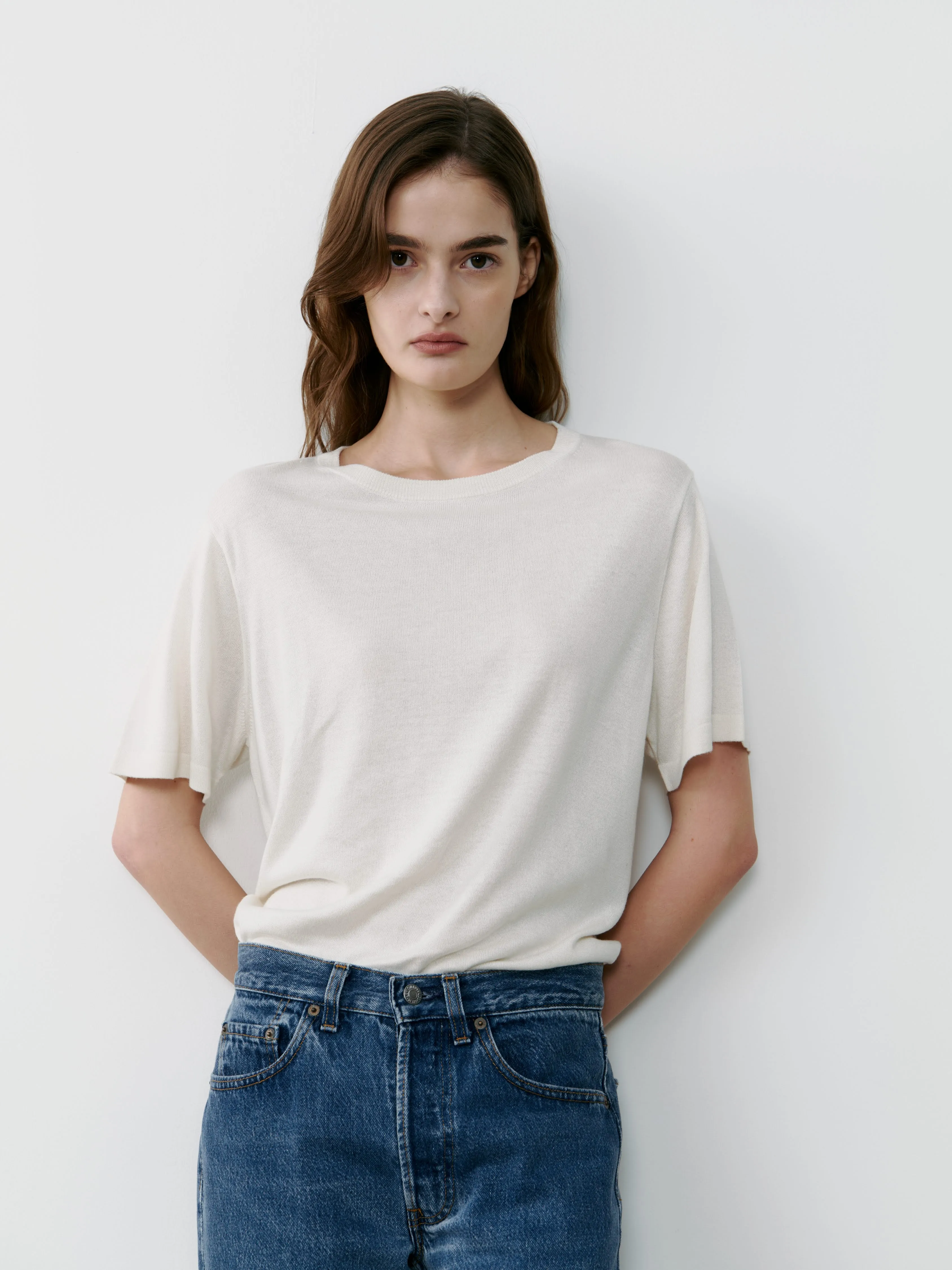 THE SILK TEE - WHITE