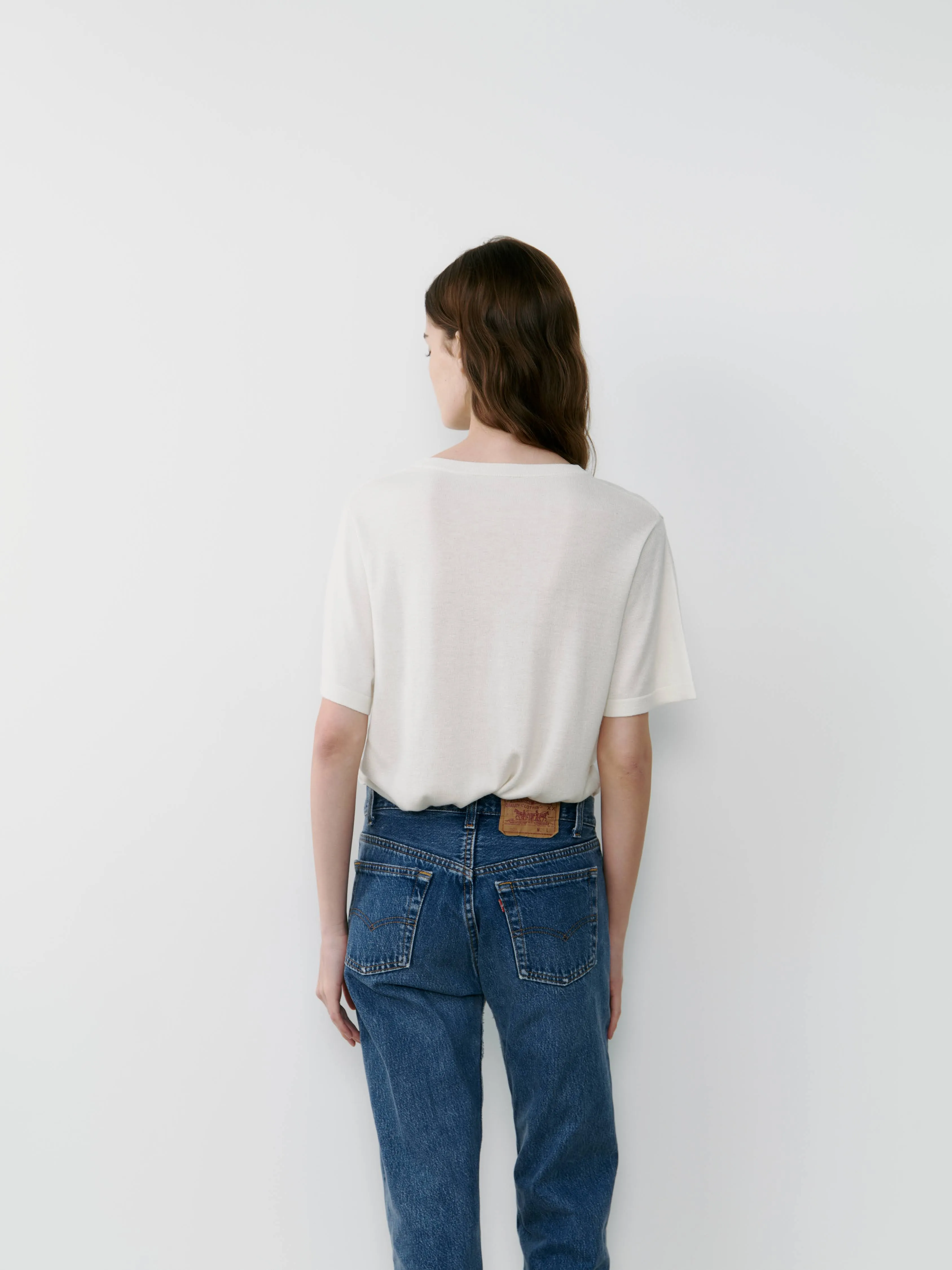 THE SILK TEE - WHITE