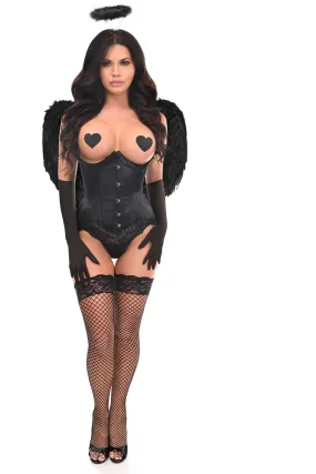 Top Drawer 4 PC Pin-Up Dark Angel Corset Costume