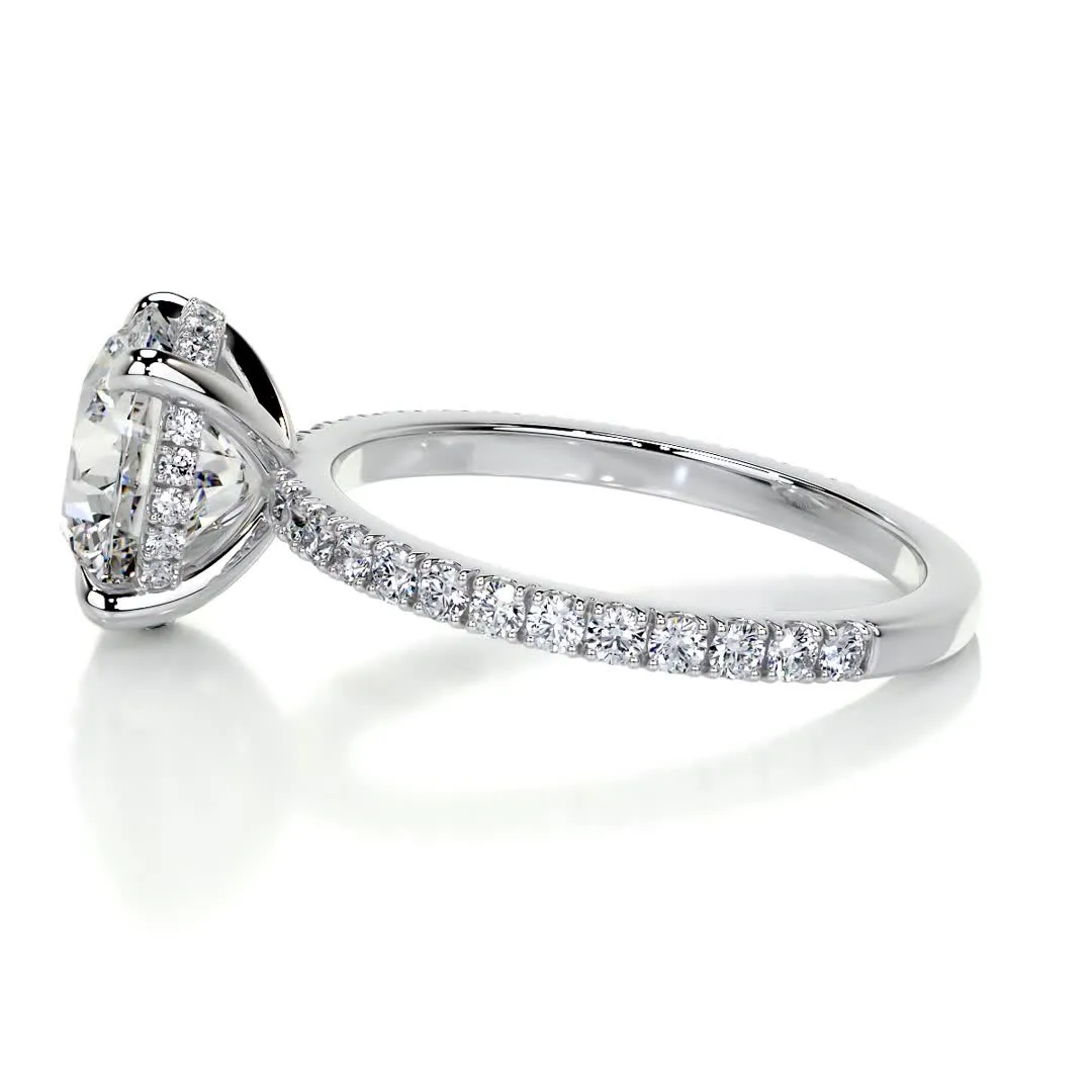 Valeria Diamond Engagement Ring -18K White Gold