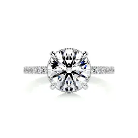 Valeria Diamond Engagement Ring -18K White Gold