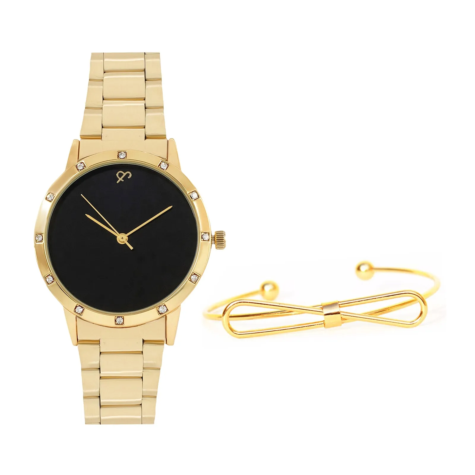 Vantine Gold Watch Bracelet Stack