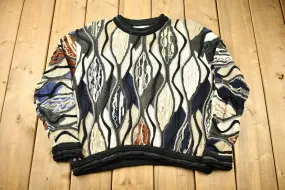 Vintage 1990s Coogi Australia 3D Cable Knit Crewneck Sweater / Vintage Coogi / Made In Australia / Streetwear / 90s Crewneck / Abstract