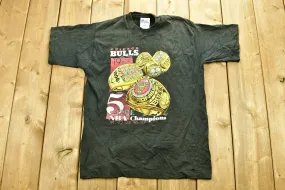 Vintage 1997 ChicagoBulls 5 Time NBA World Champions T-shirt / Single Stitch / Pro Player / Streetwear / Rare Sports Tee / Made In USA