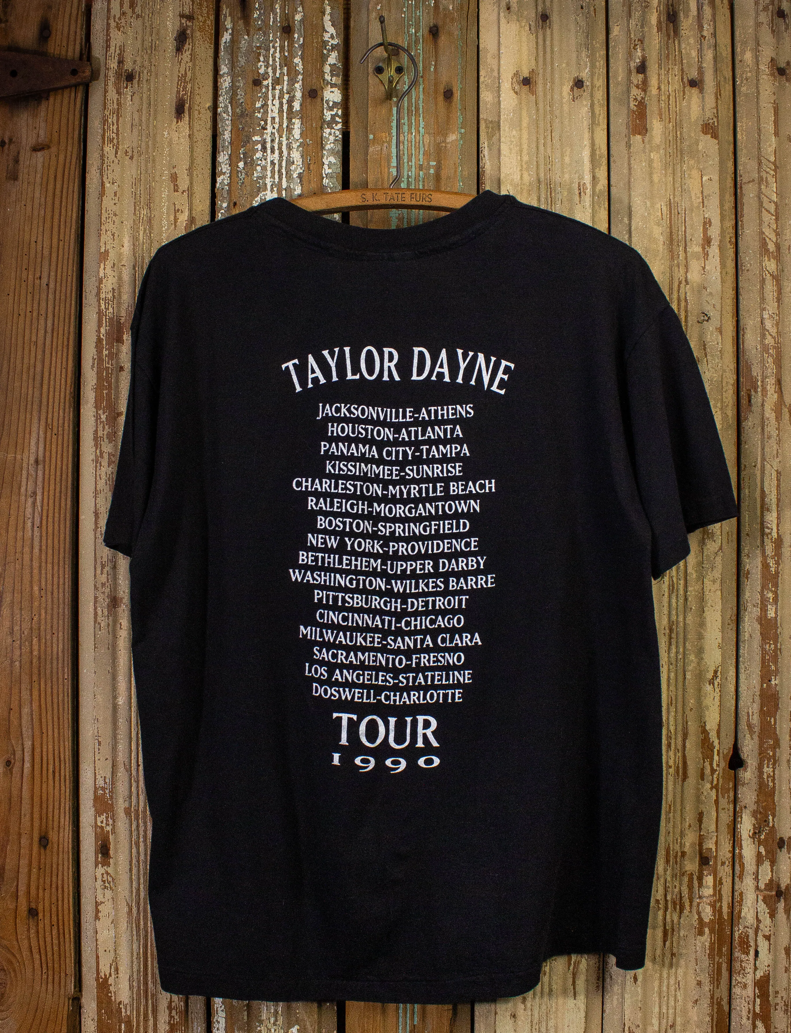 Vintage Taylor Dayne Tour Concert T Shirt 1990 Black XL