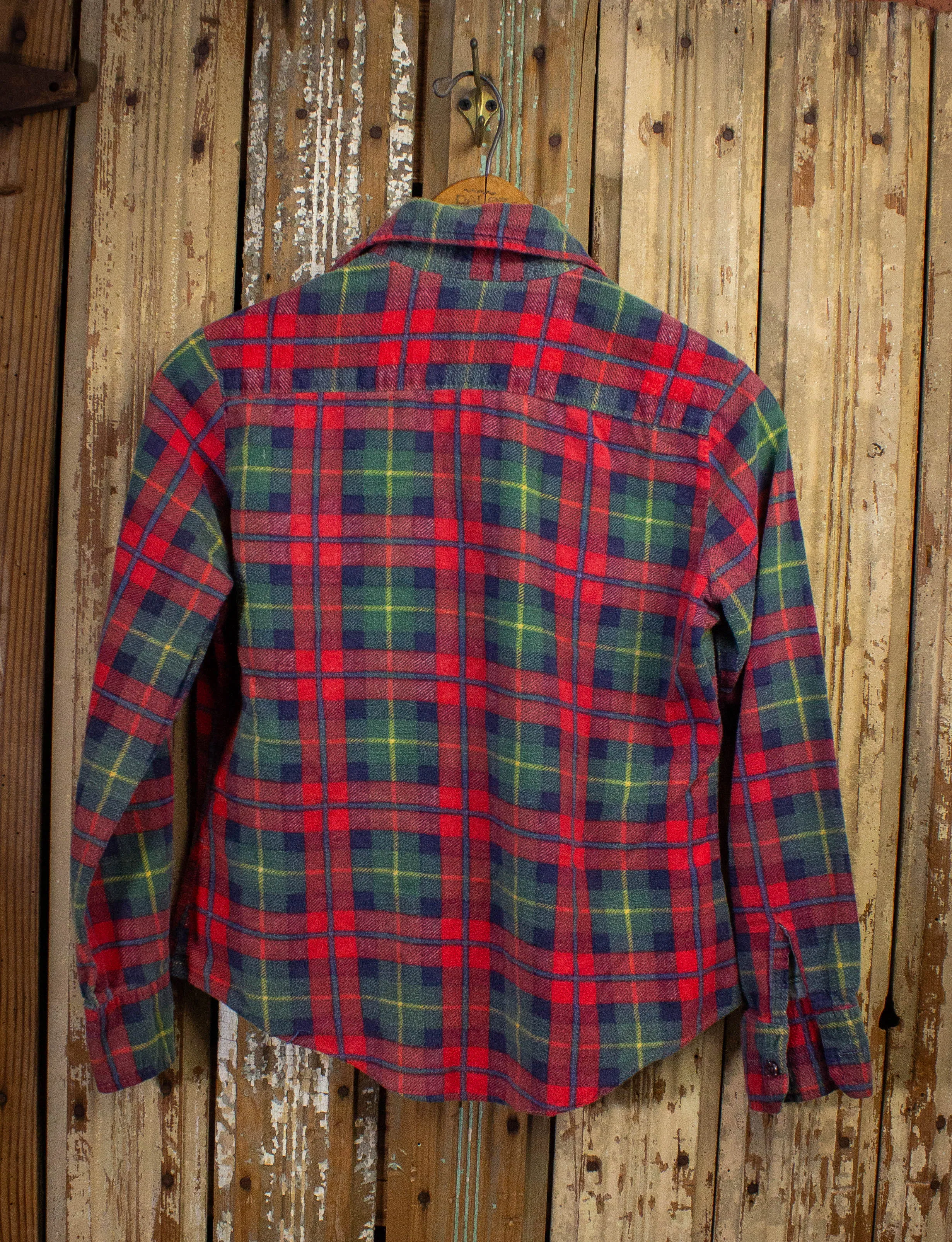 Vintage Vindmark Plaid Flannel Shirt Green Red and Blue Small