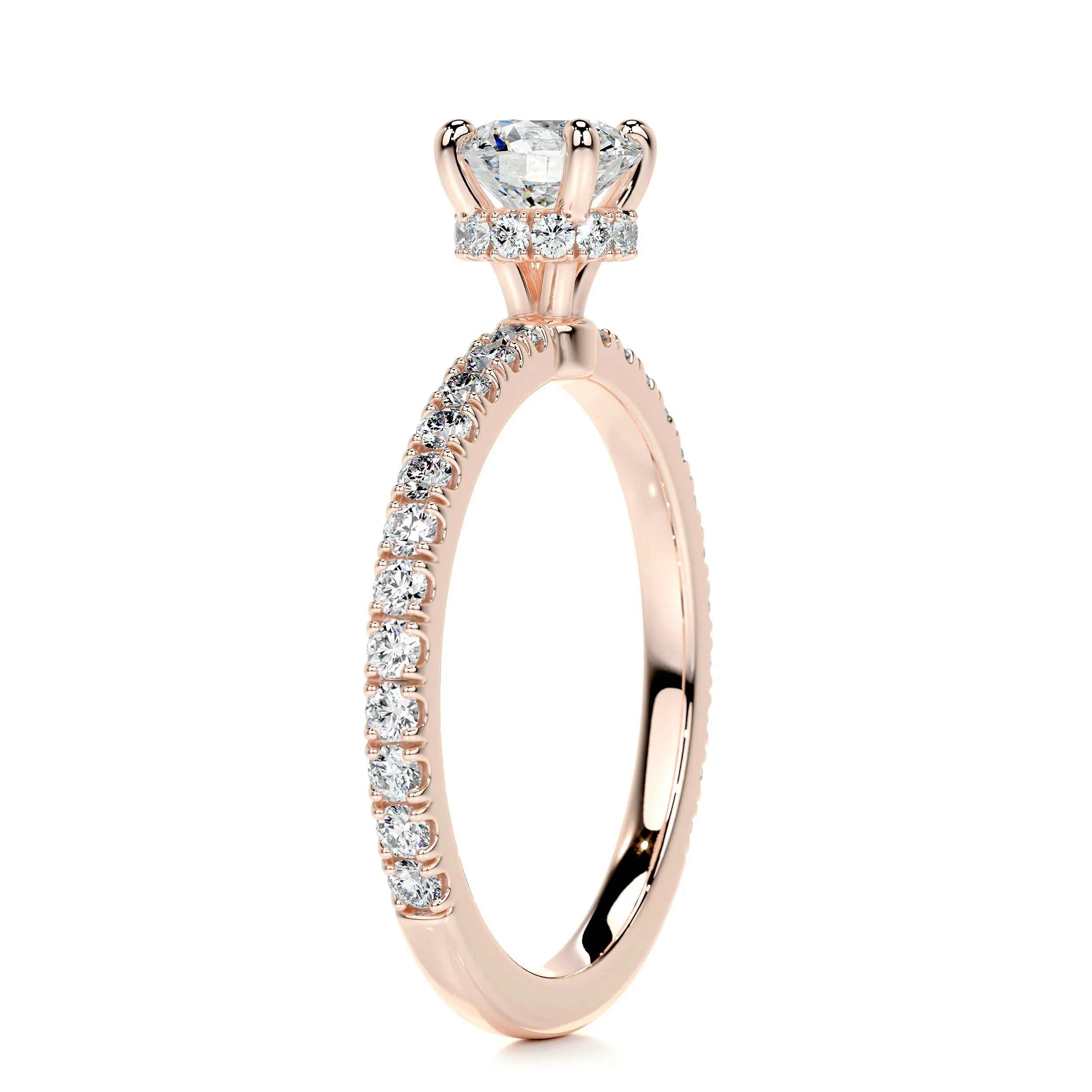 Vivienne Diamond Engagement Ring - 14K Rose Gold