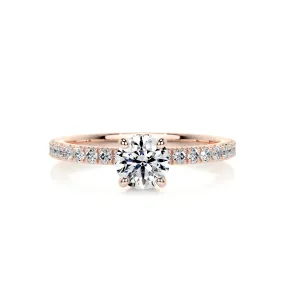 Vivienne Diamond Engagement Ring - 14K Rose Gold