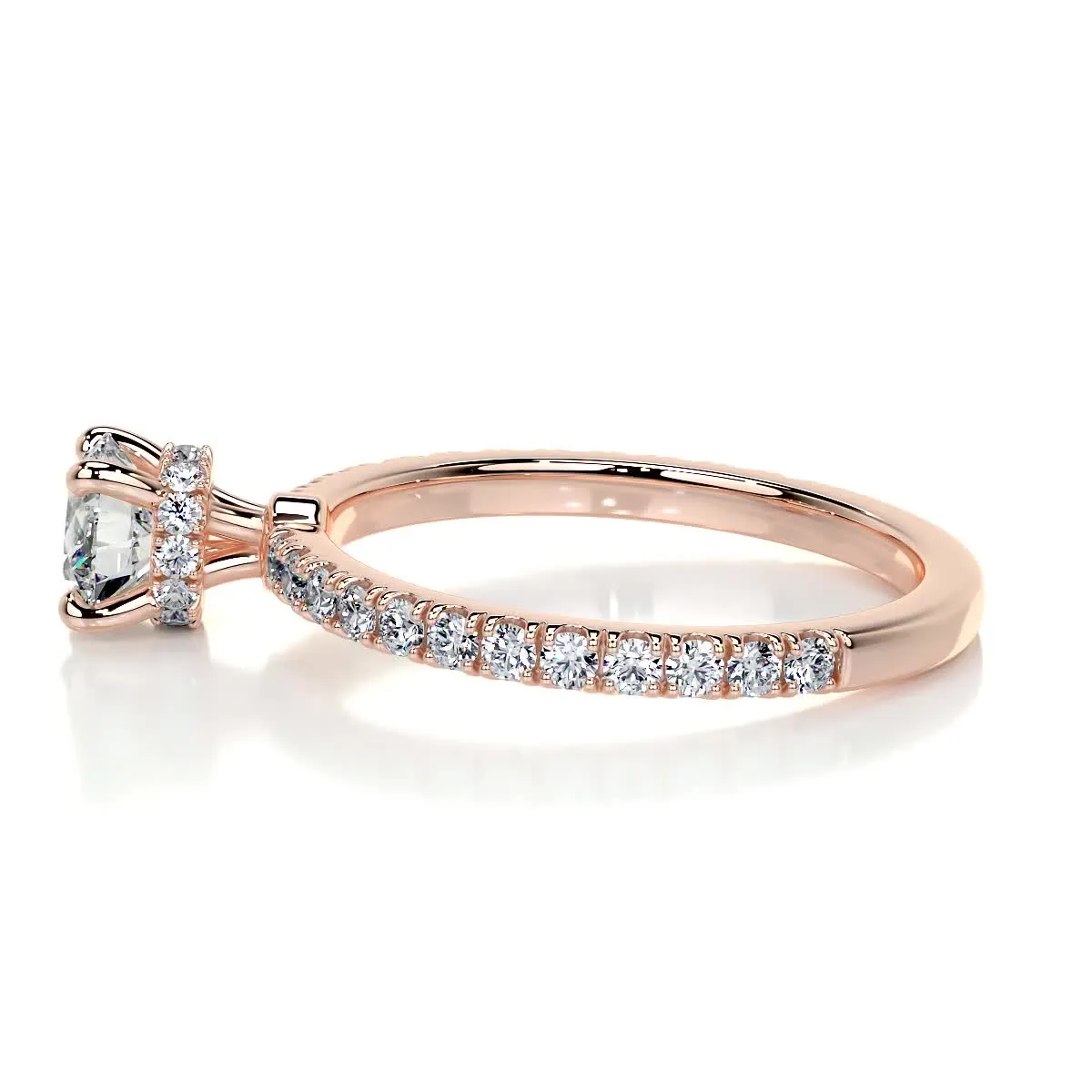 Vivienne Diamond Engagement Ring - 14K Rose Gold