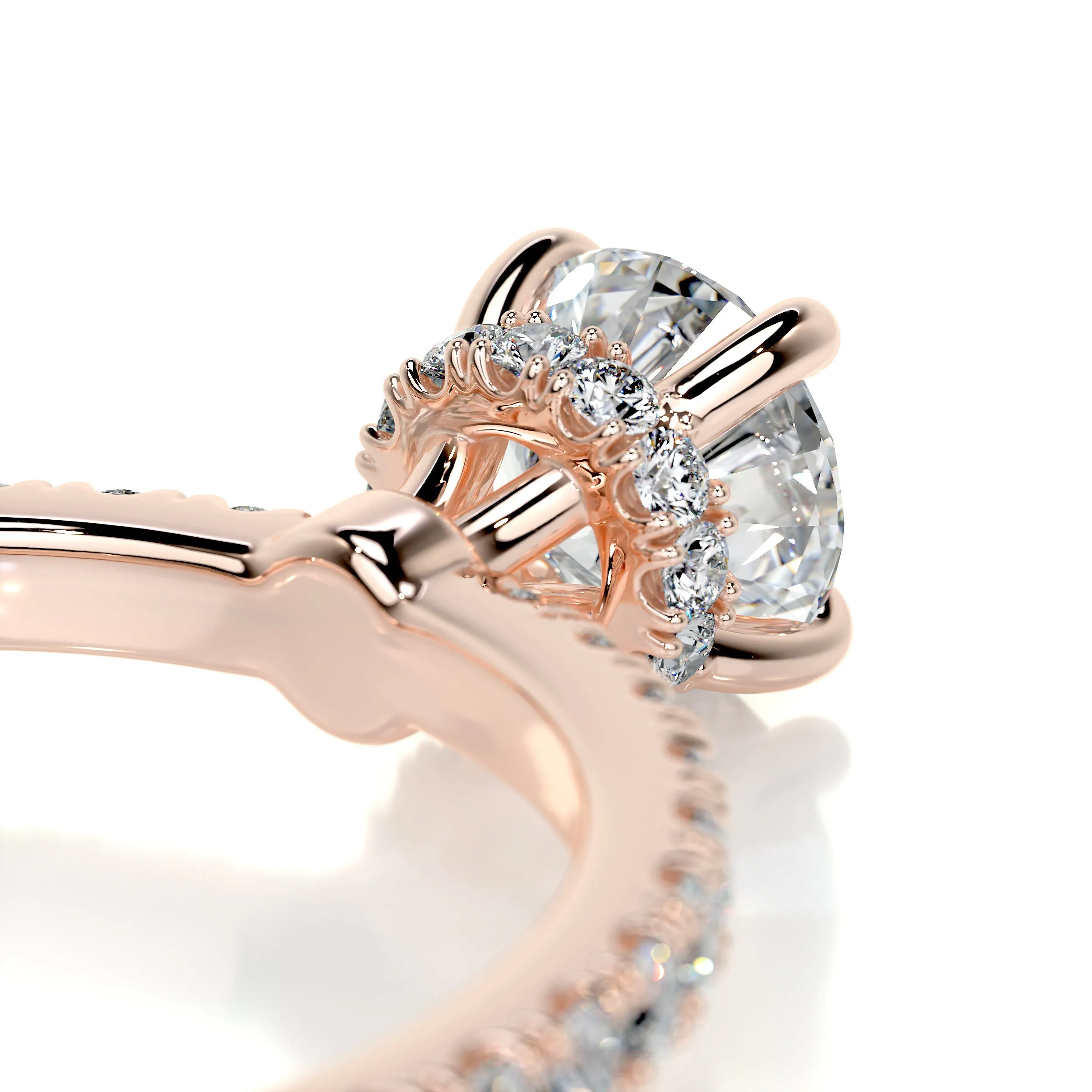 Vivienne Diamond Engagement Ring - 14K Rose Gold