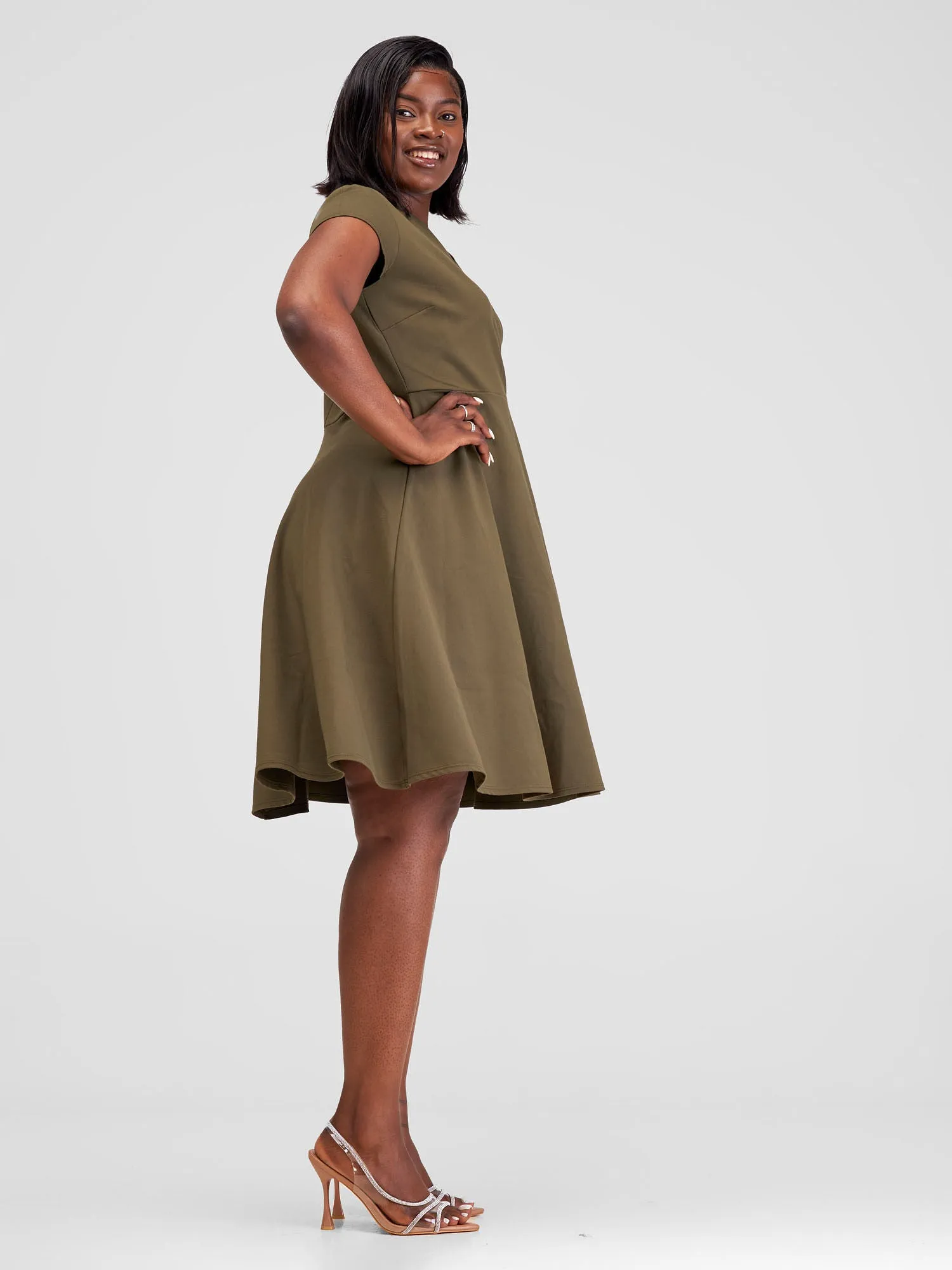 Vivo Zanzi Wrap Circular Dress - Hunters Green