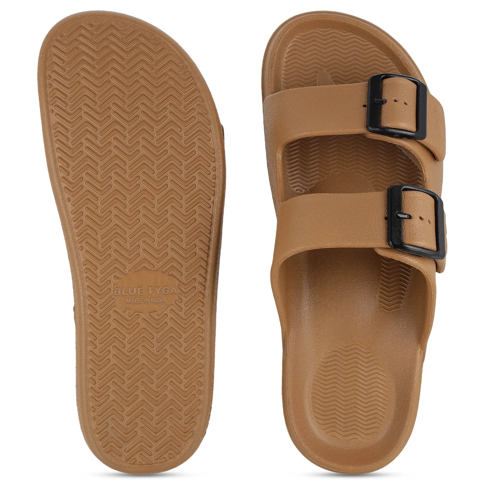 Walkaroo Men Casual Flip-Flop  - WC4822 Tan