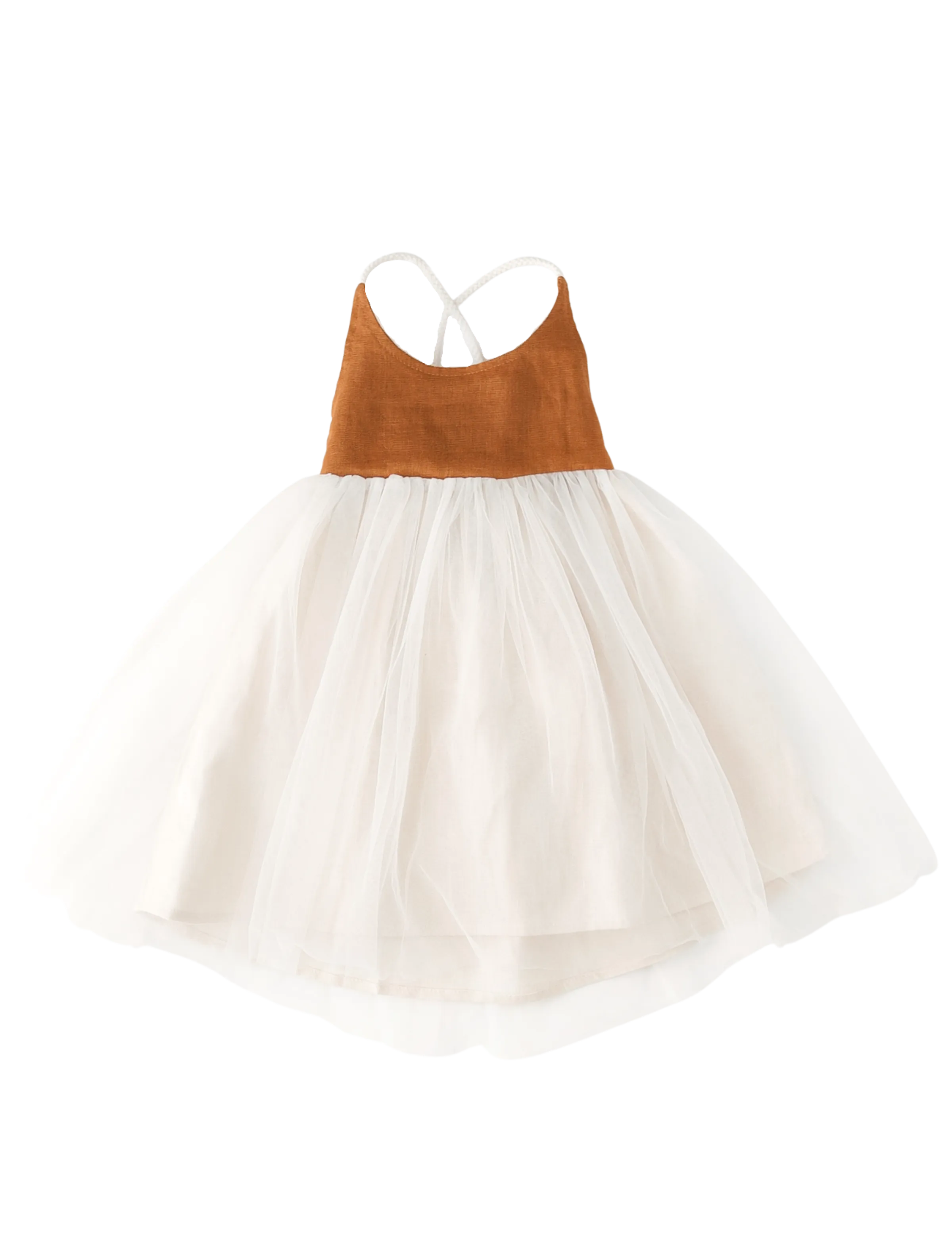 Willa Linen Tutu Dress - Nutmeg