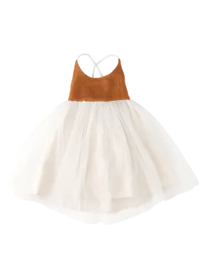 Willa Linen Tutu Dress - Nutmeg