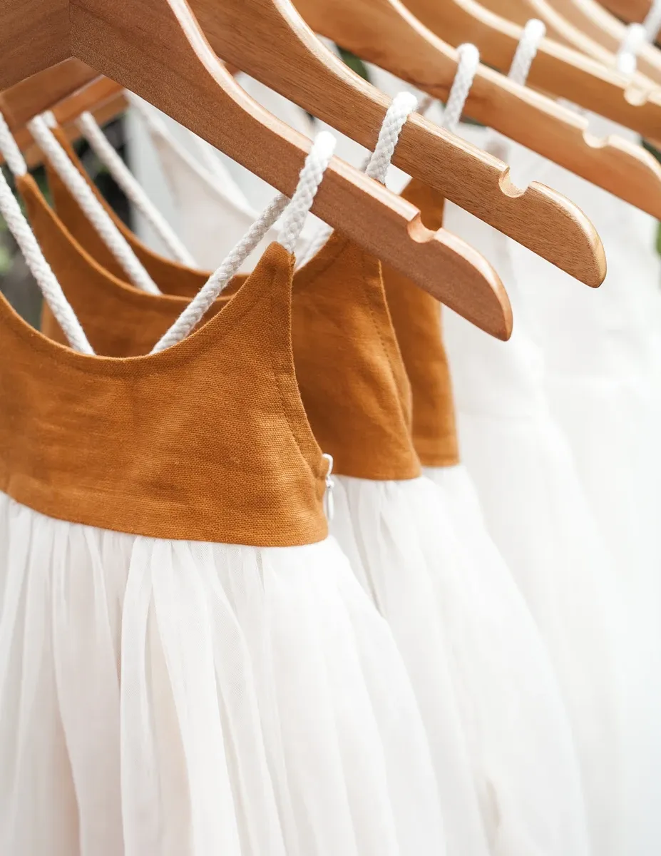 Willa Linen Tutu Dress - Nutmeg