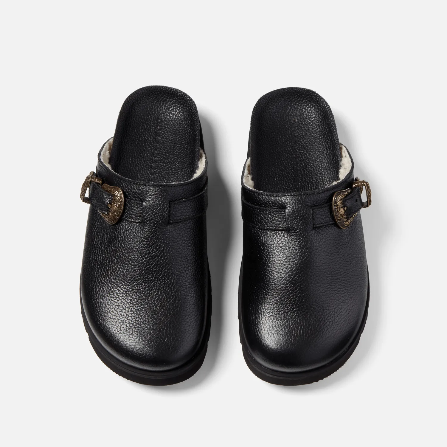 Winston Black Pebble Mule - Women's