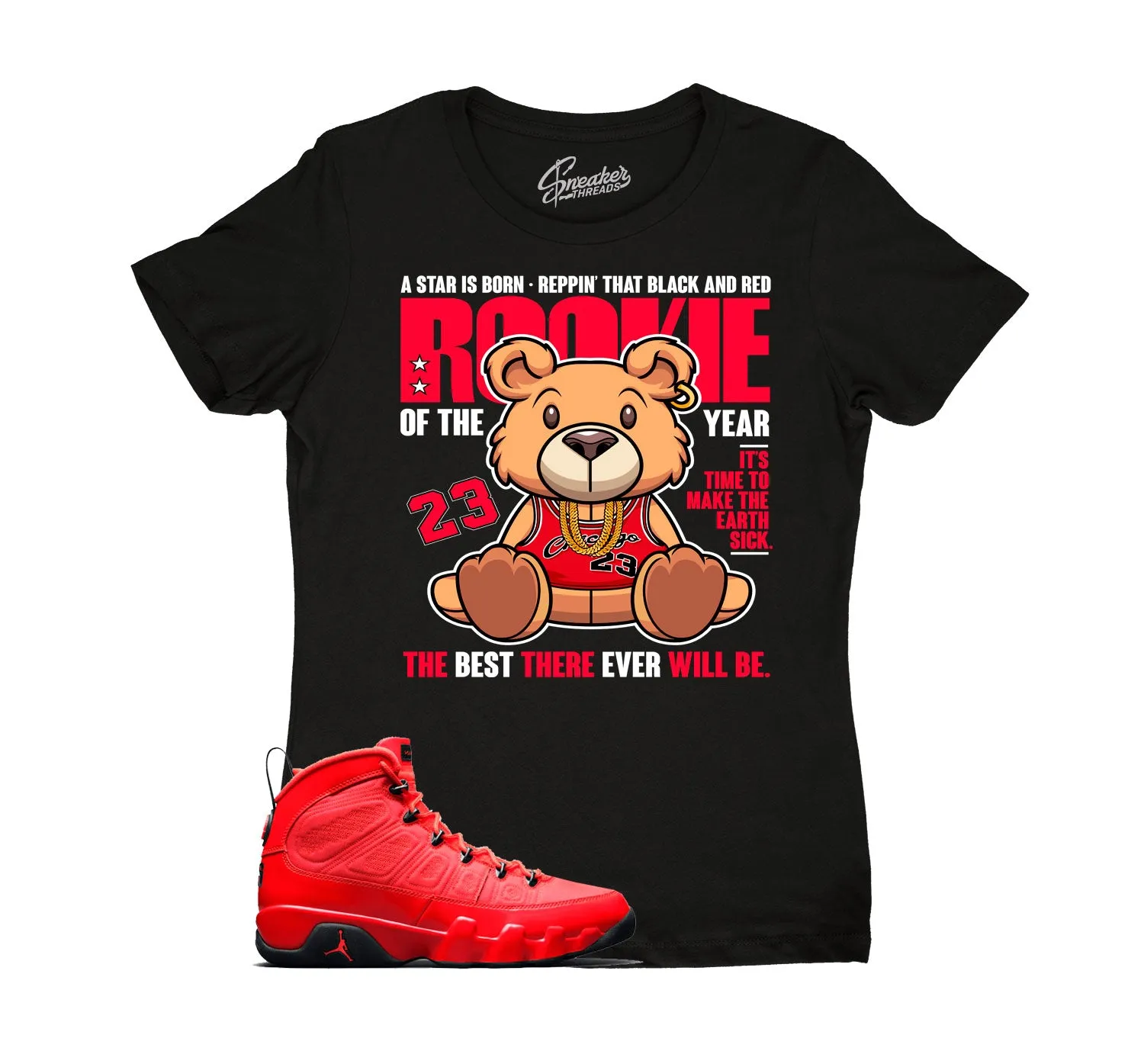 Womens - Chile Red 9 Rookie Bear Shirt