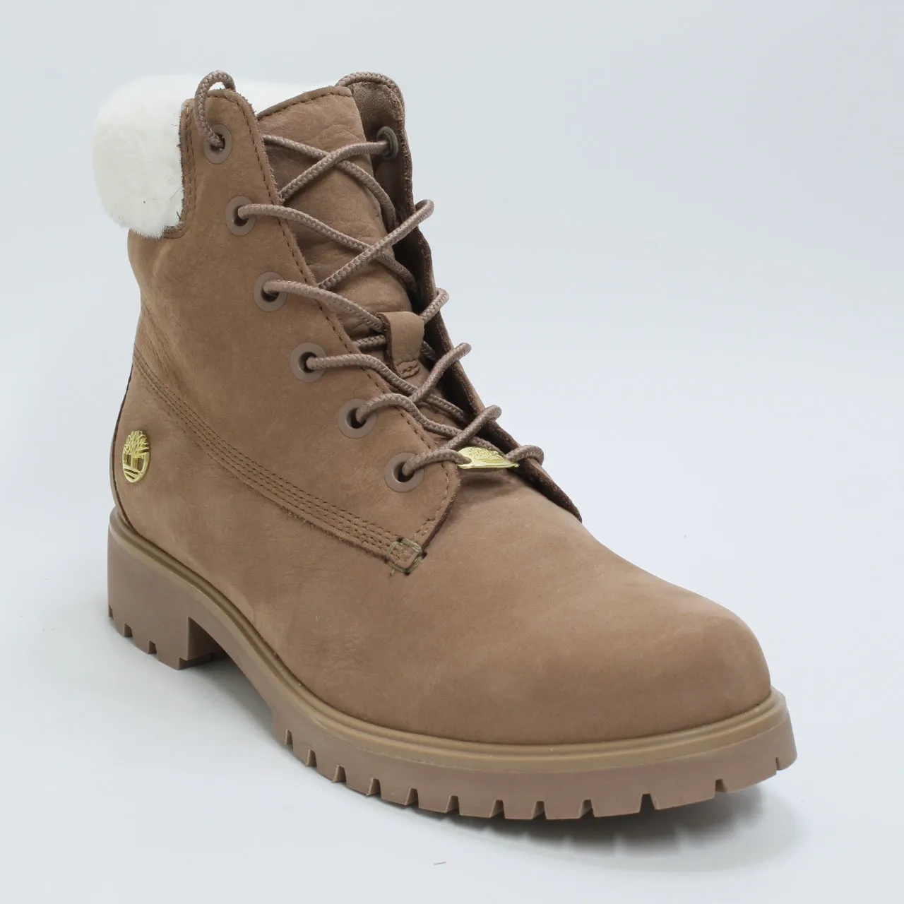 Womens Timberland Lyonsdale Shearling Boots Brown