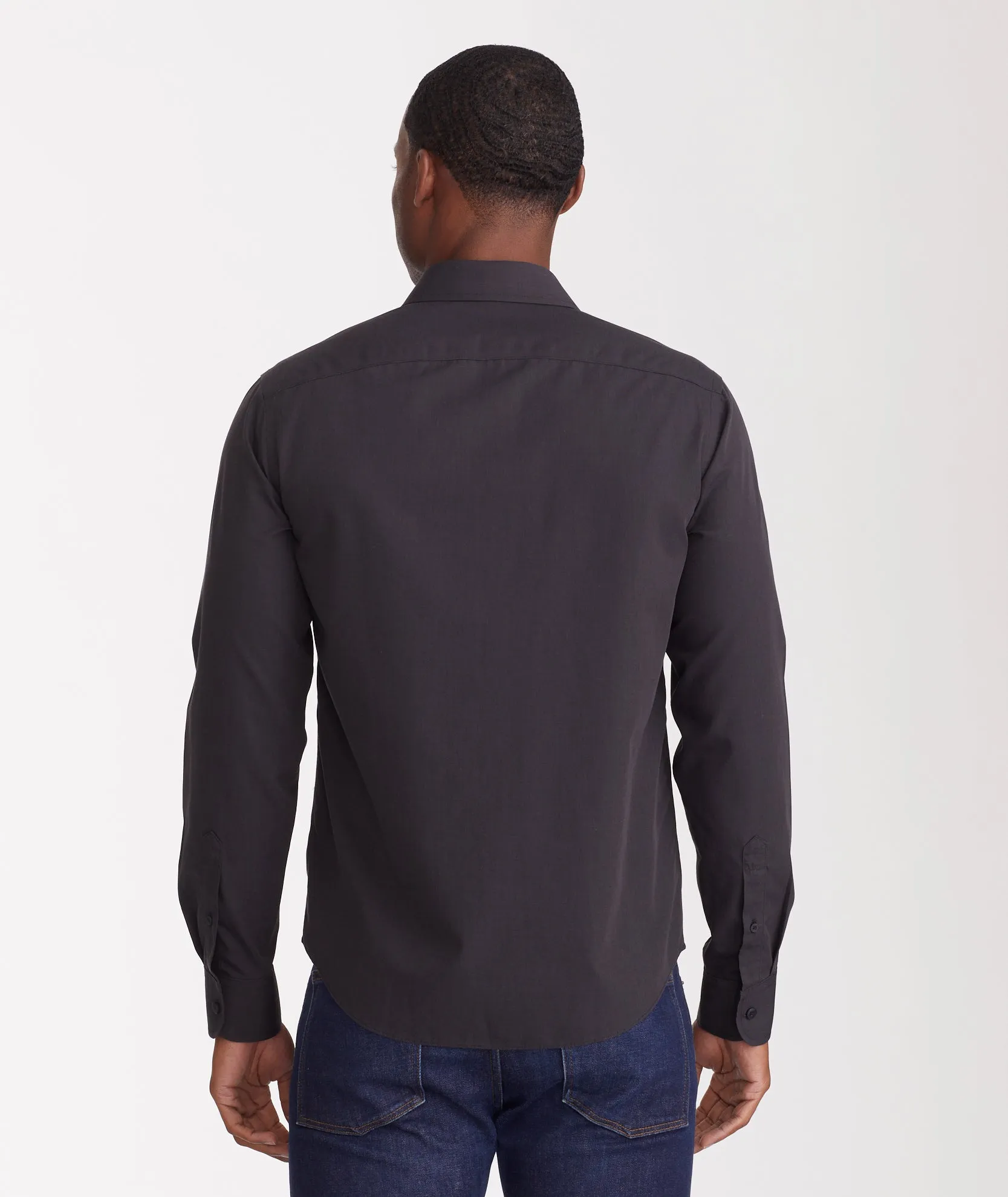 Wrinkle-Free Black Stone Shirt