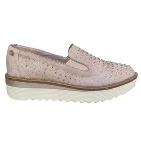 Xti women's casual moccasin shoe Zapato Antelina 47772 golden pink 