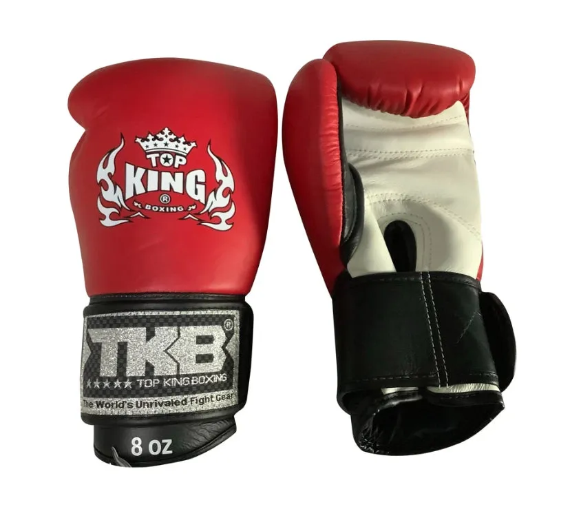 泰拳拳套 Thai Boxing Gloves : Top King Ultimate TKBGUV Red White Black